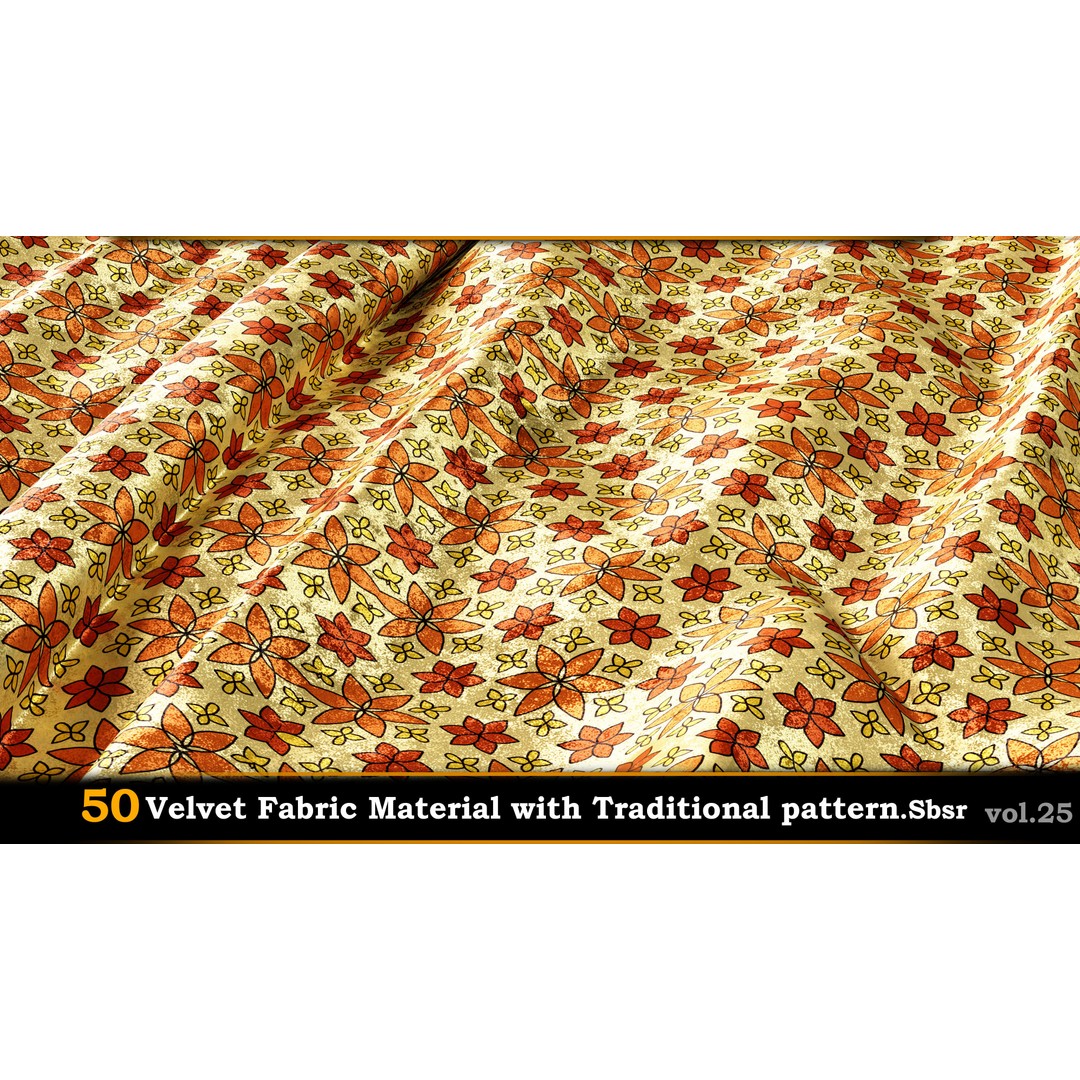 50 Velvet Fabric Materials – Traditional Pattern Textures for Fabric Design - View 24