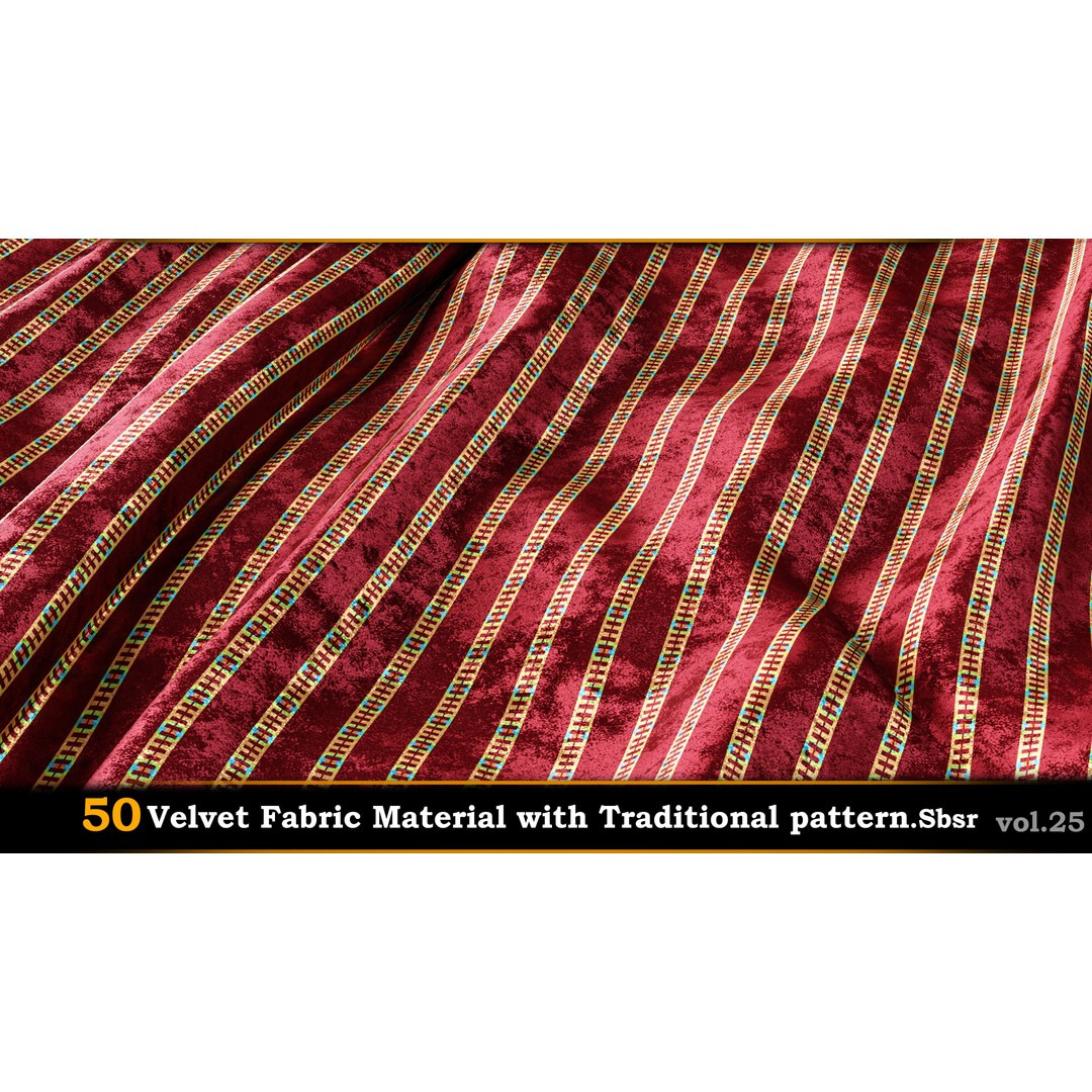 50 Velvet Fabric Materials – Traditional Pattern Textures for Fabric Design - View 26