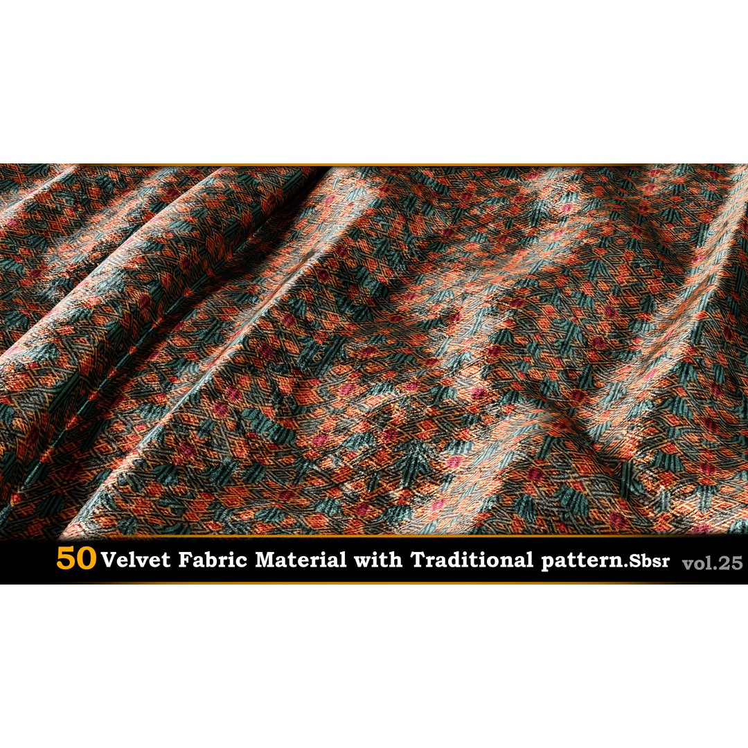 50 Velvet Fabric Materials – Traditional Pattern Textures for Fabric Design - View 28