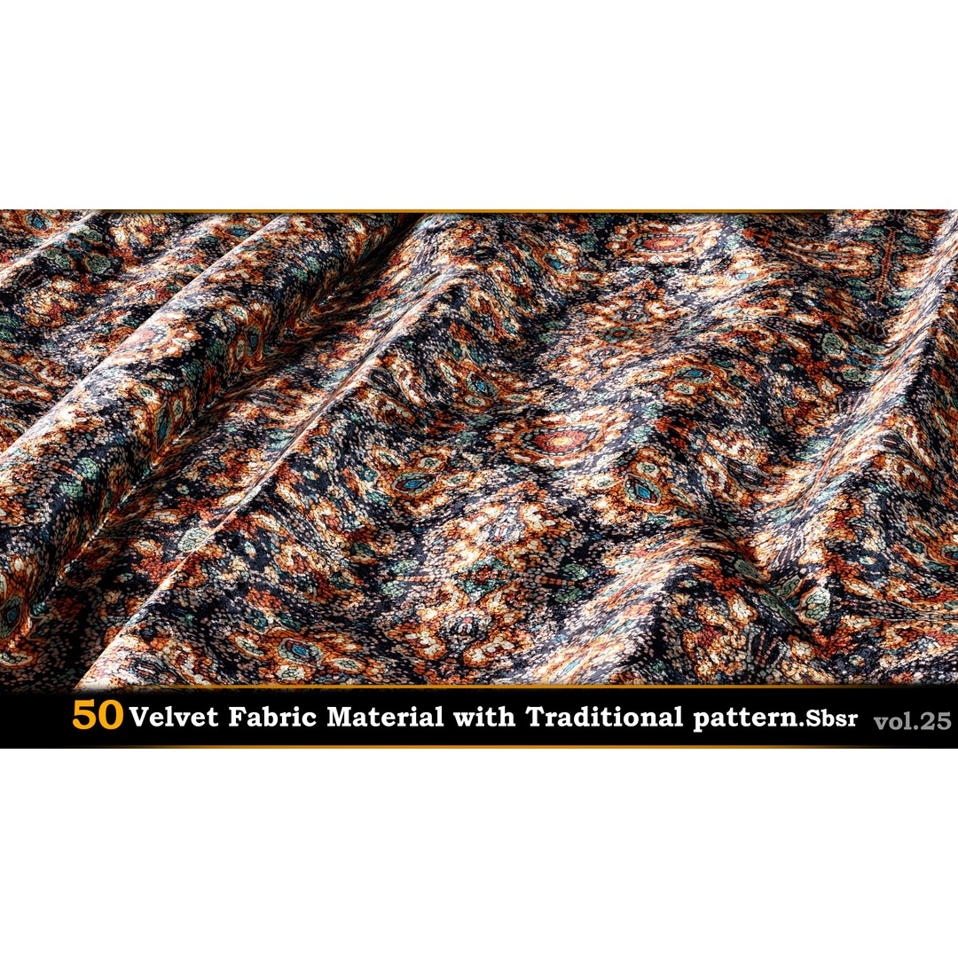 50 Velvet Fabric Materials – Traditional Pattern Textures for Fabric Design - View 31