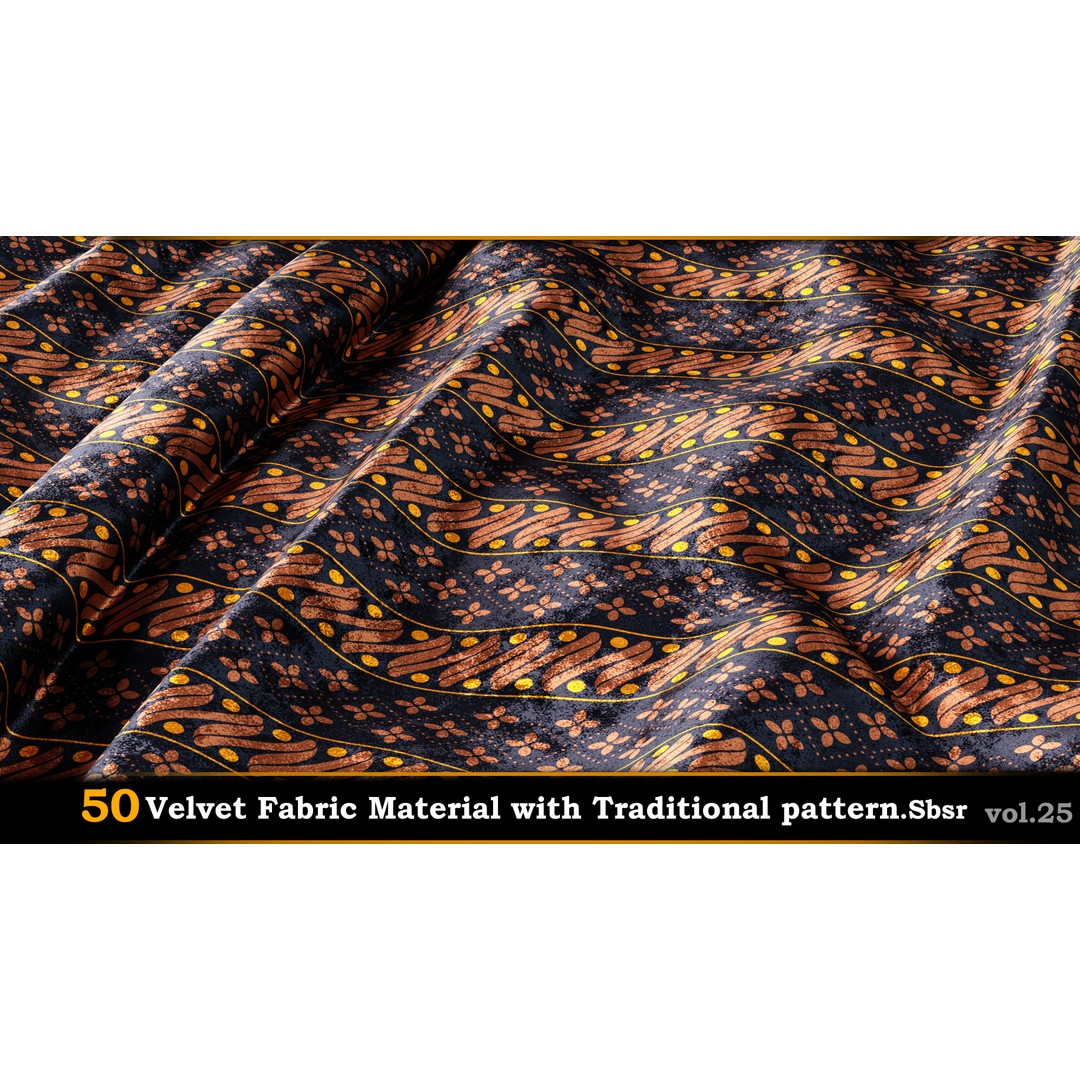 50 Velvet Fabric Materials – Traditional Pattern Textures for Fabric Design - View 36