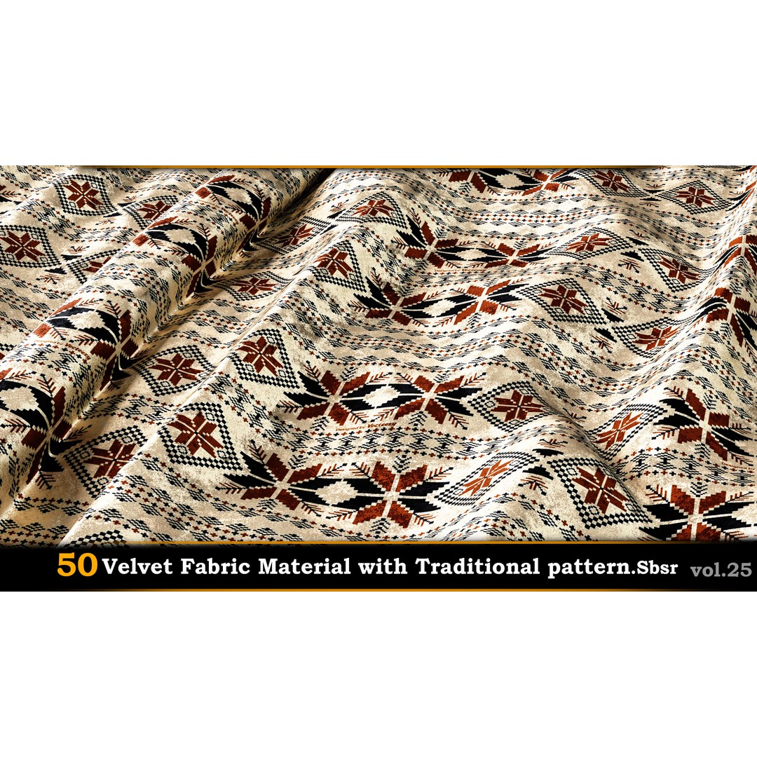 50 Velvet Fabric Materials – Traditional Pattern Textures for Fabric Design - View 40