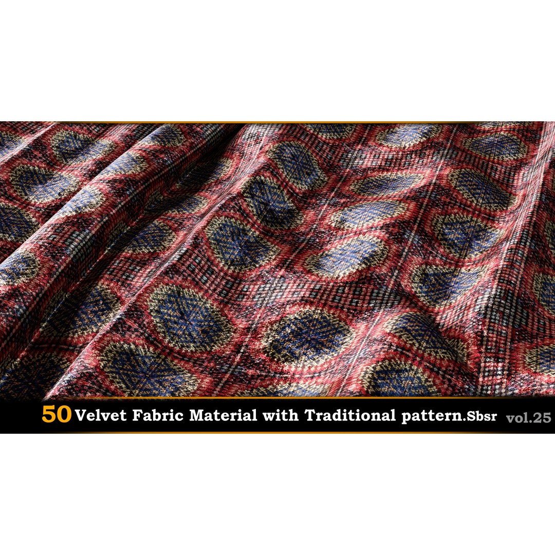 50 Velvet Fabric Materials – Traditional Pattern Textures for Fabric Design - View 47
