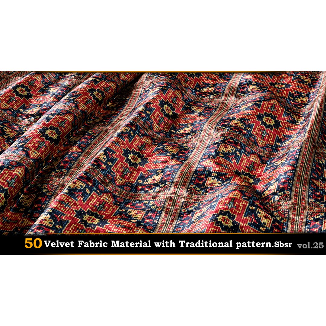 50 Velvet Fabric Materials – Traditional Pattern Textures for Fabric Design - View 49