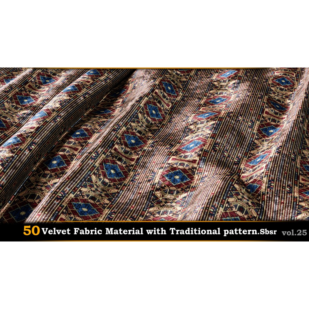 50 Velvet Fabric Materials – Traditional Pattern Textures for Fabric Design - View 50