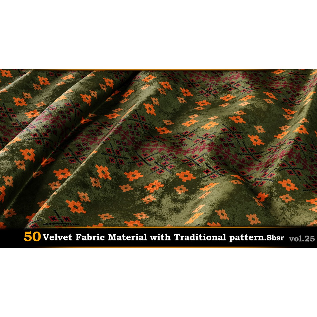 50 Velvet Fabric Materials – Traditional Pattern Textures for Fabric Design - View 51