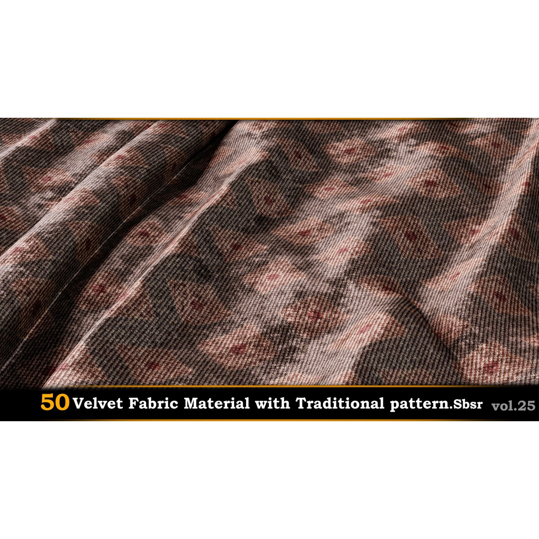 50 Velvet Fabric Materials – Traditional Pattern Textures for Fabric Design - View 9