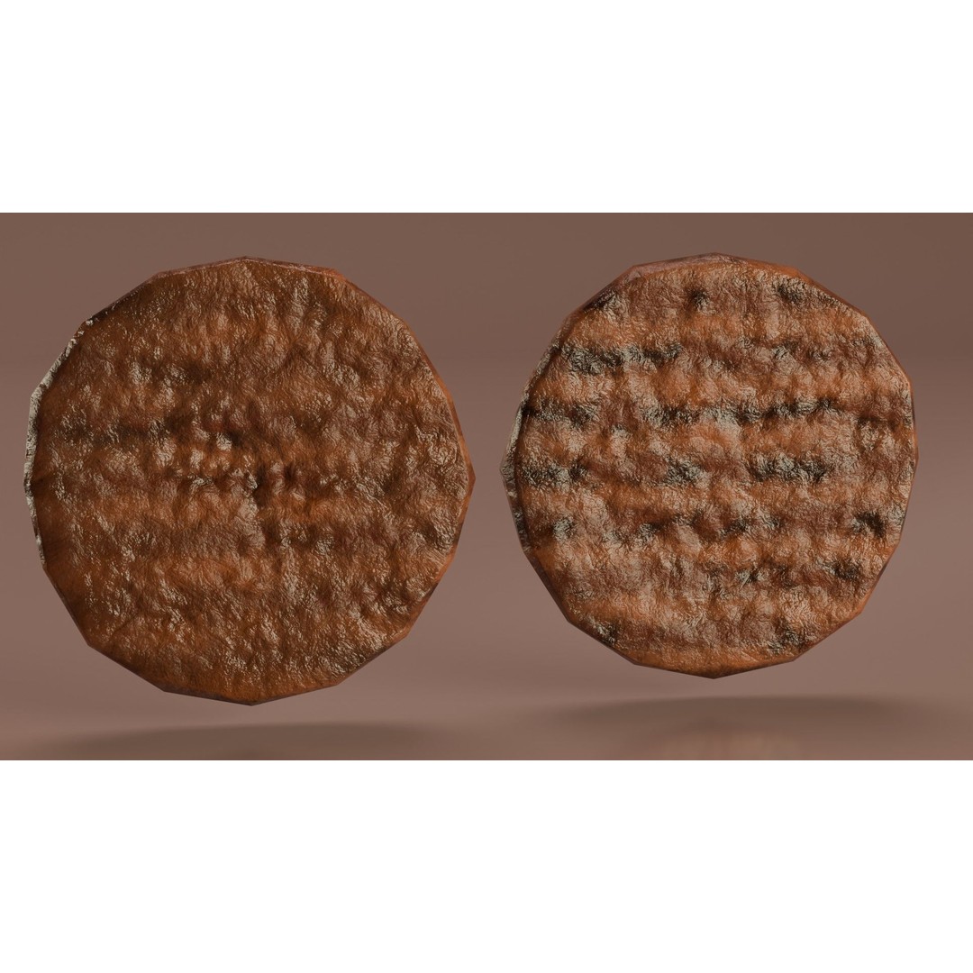 Hamburger 3D Model – Low Poly Game Ready Asset with PBR Textures - View 10