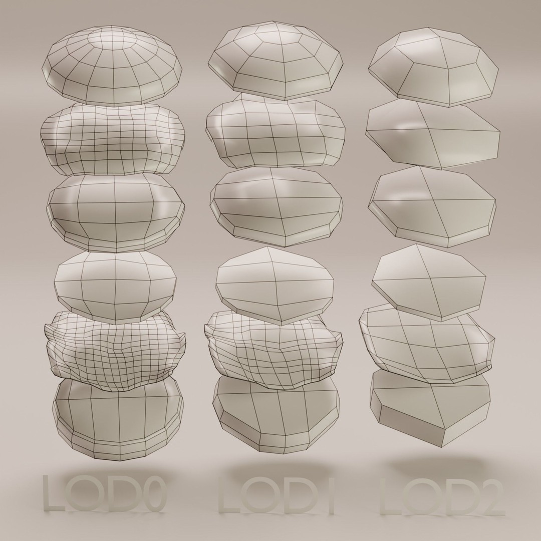 Hamburger 3D Model – Low Poly Game Ready Asset with PBR Textures - View 7