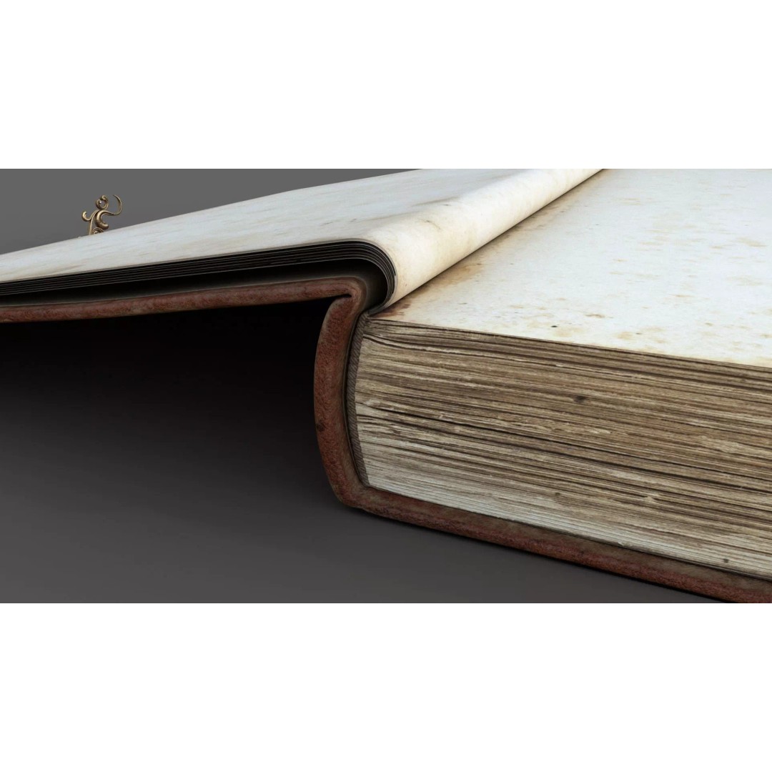 Old Book 3D Model – Rigged Animated Low Poly with PBR Textures - View 10