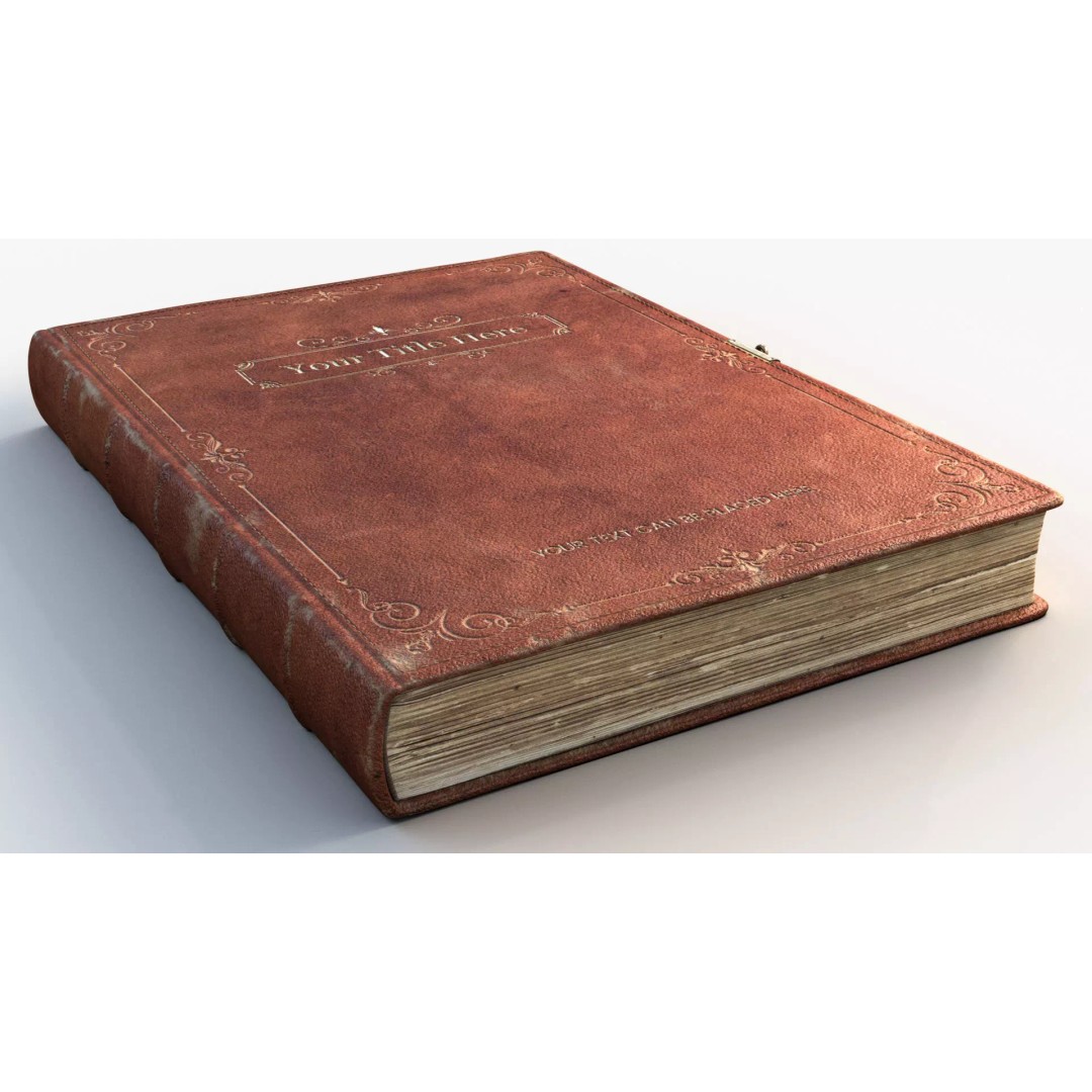 Old Book 3D Model – Rigged Animated Low Poly with PBR Textures - View 15