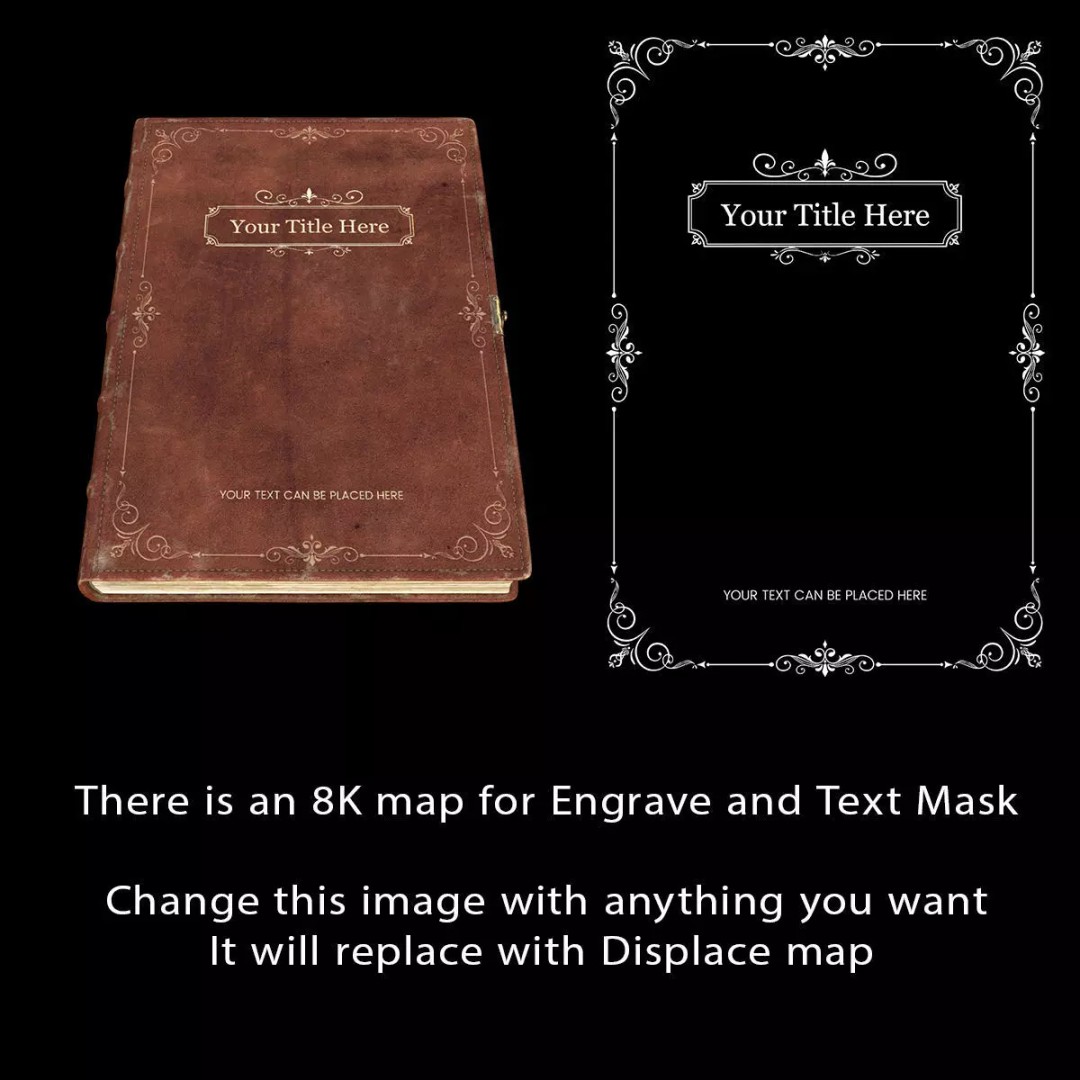 Old Book 3D Model – Rigged Animated Low Poly with PBR Textures - View 18