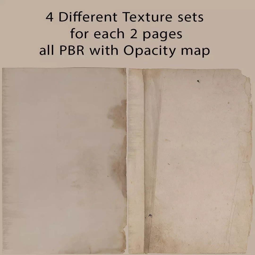 Old Book 3D Model – Rigged Animated Low Poly with PBR Textures - View 21