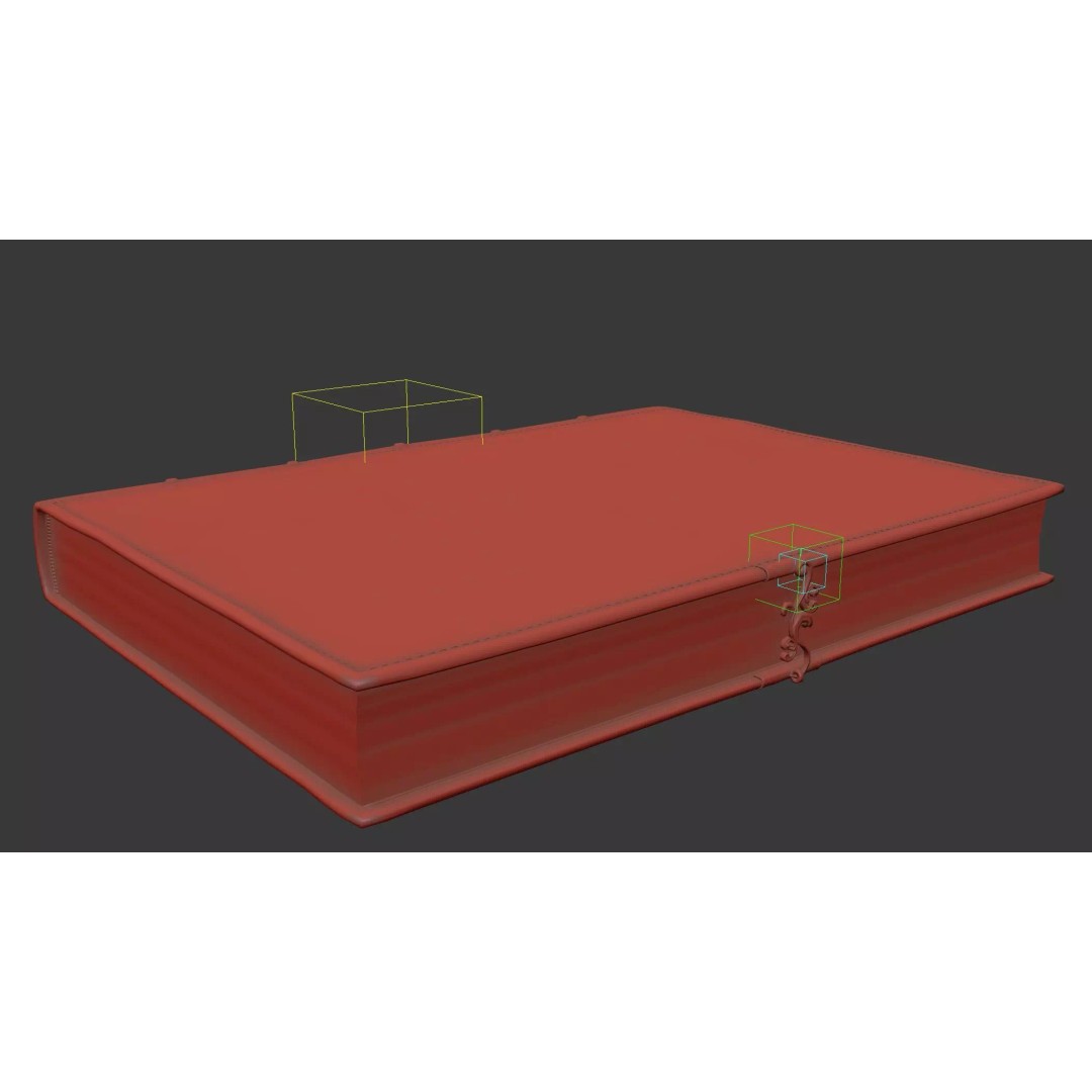 Old Book 3D Model – Rigged Animated Low Poly with PBR Textures - View 25