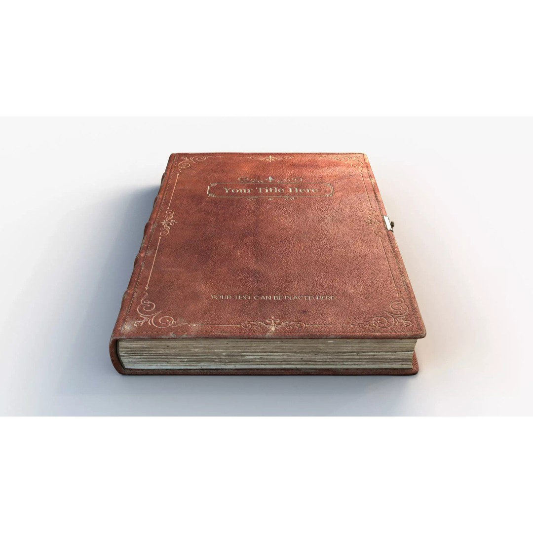 Old Book 3D Model – Rigged Animated Low Poly with PBR Textures - View 3