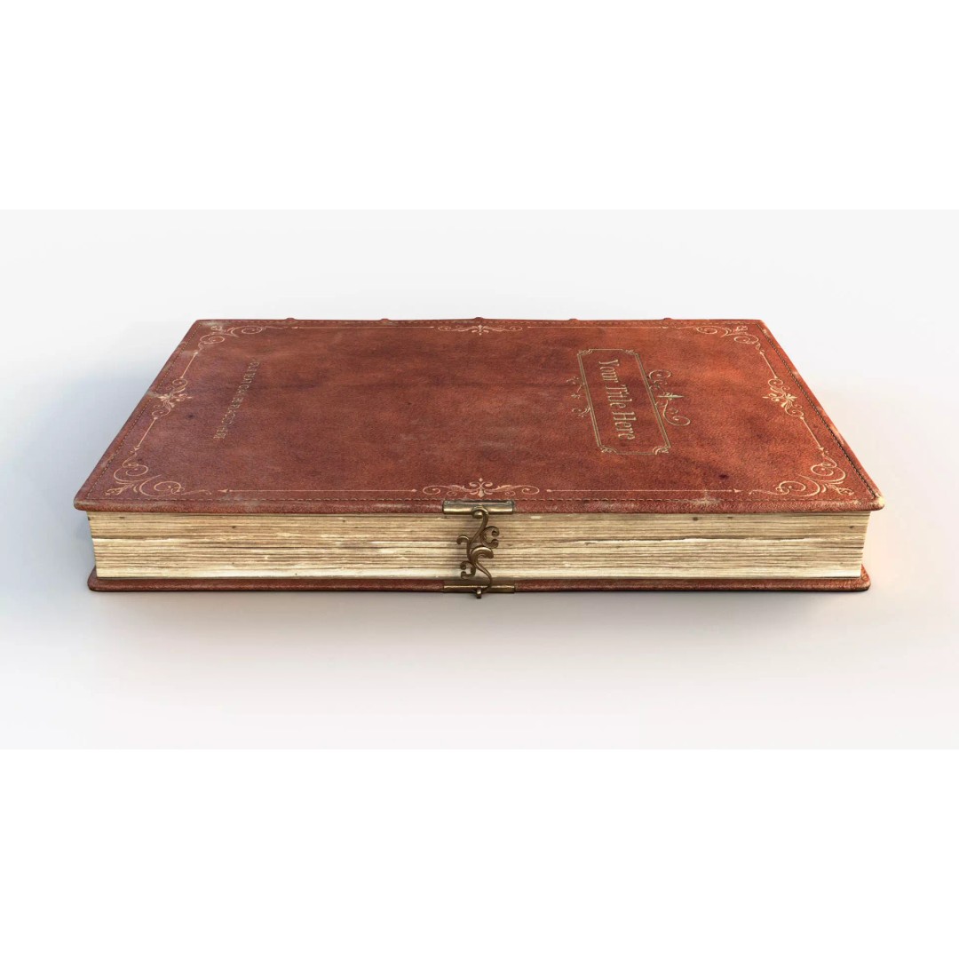 Old Book 3D Model – Rigged Animated Low Poly with PBR Textures - View 4