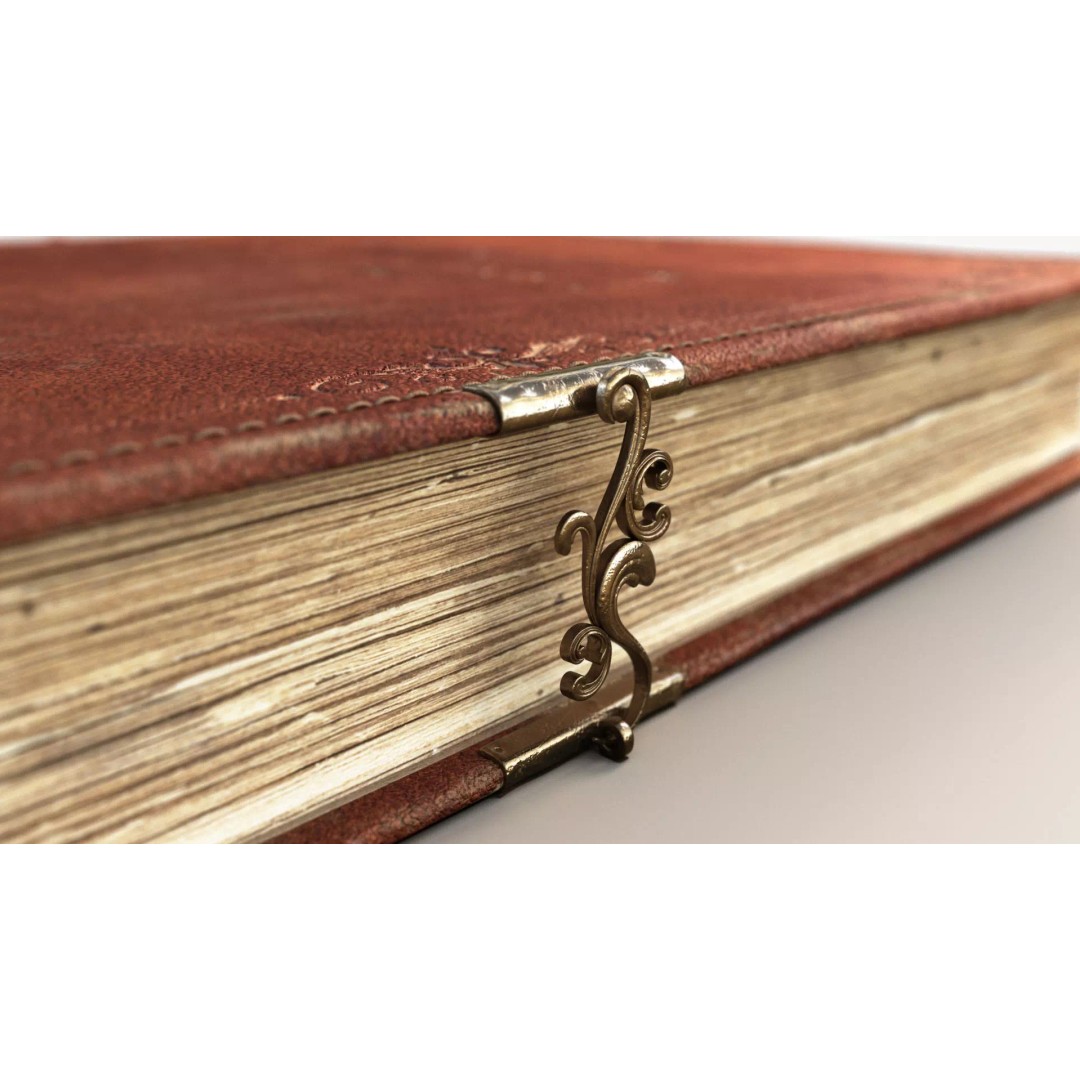 Old Book 3D Model – Rigged Animated Low Poly with PBR Textures - View 6