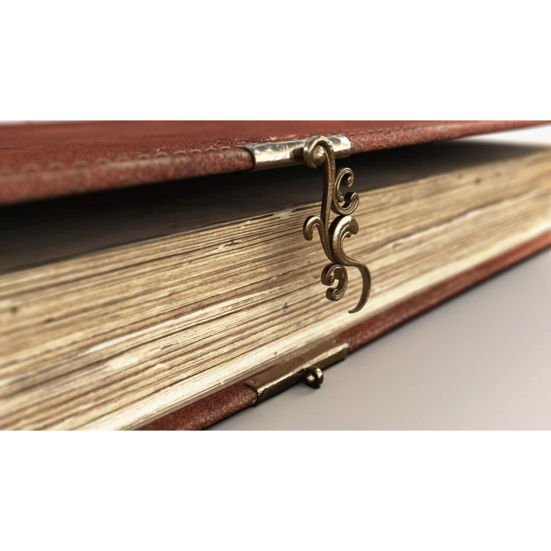 Old Book 3D Model – Rigged Animated Low Poly with PBR Textures - View 7