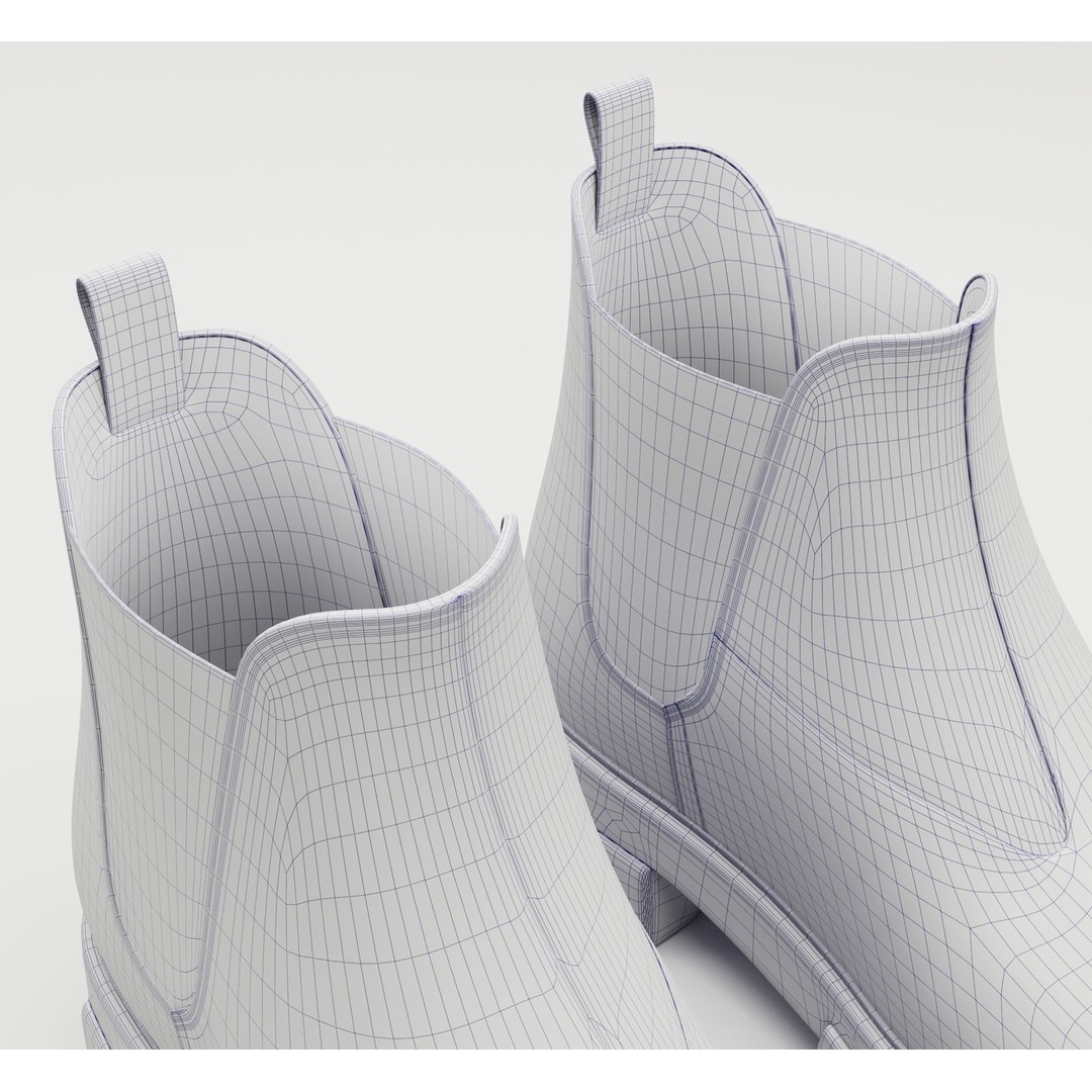 Chelsea Boots 3D Model – Low Poly Game Asset, FBX, PBR Textures