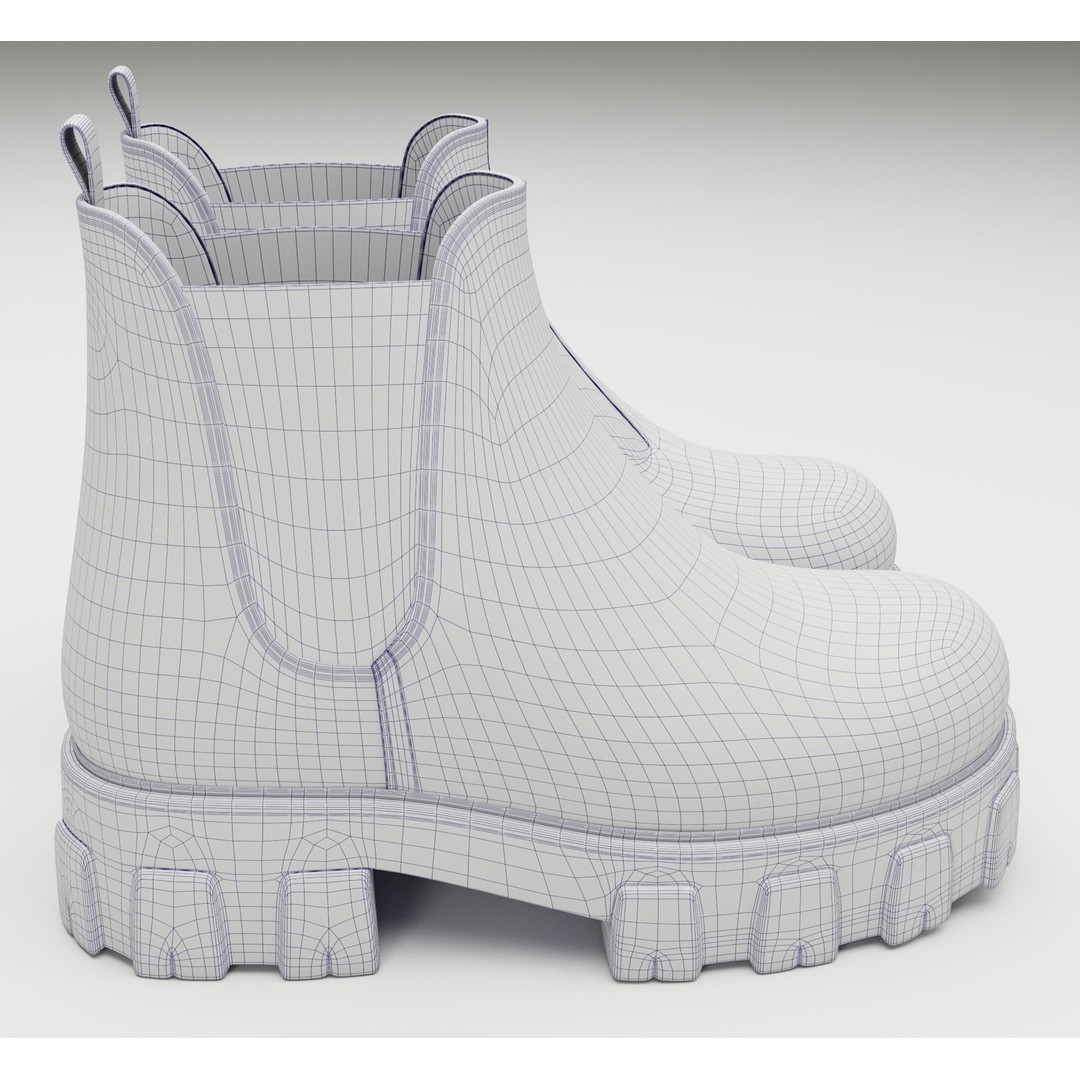 Chelsea Boots 3D Model – Low Poly Game Asset, FBX, PBR Textures - View 10