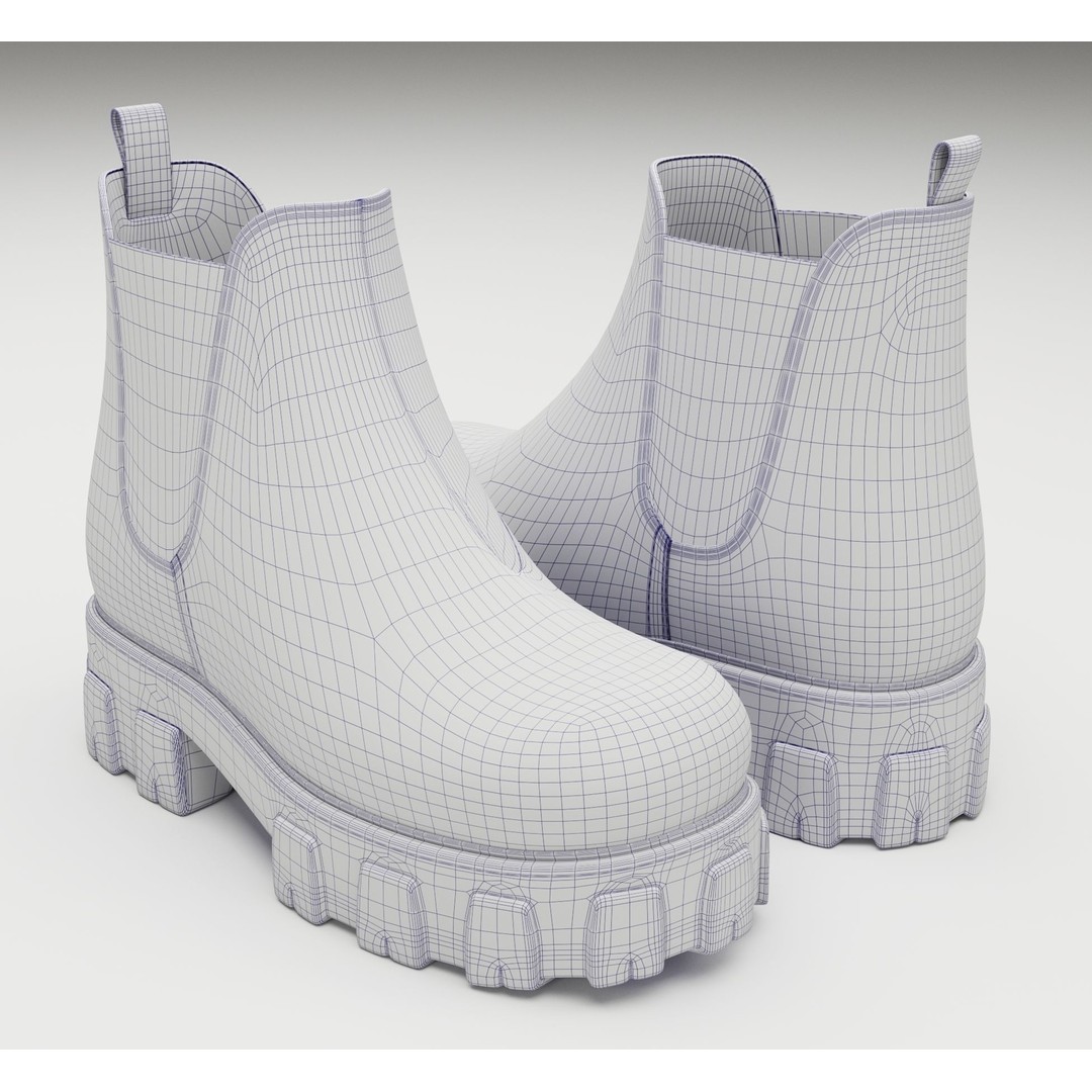 Chelsea Boots 3D Model – Low Poly Game Asset, FBX, PBR Textures - View 9