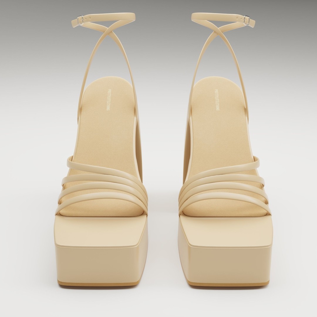 Heels 3D Model – Low Poly Game Ready Shoe with PBR Textures - View 12