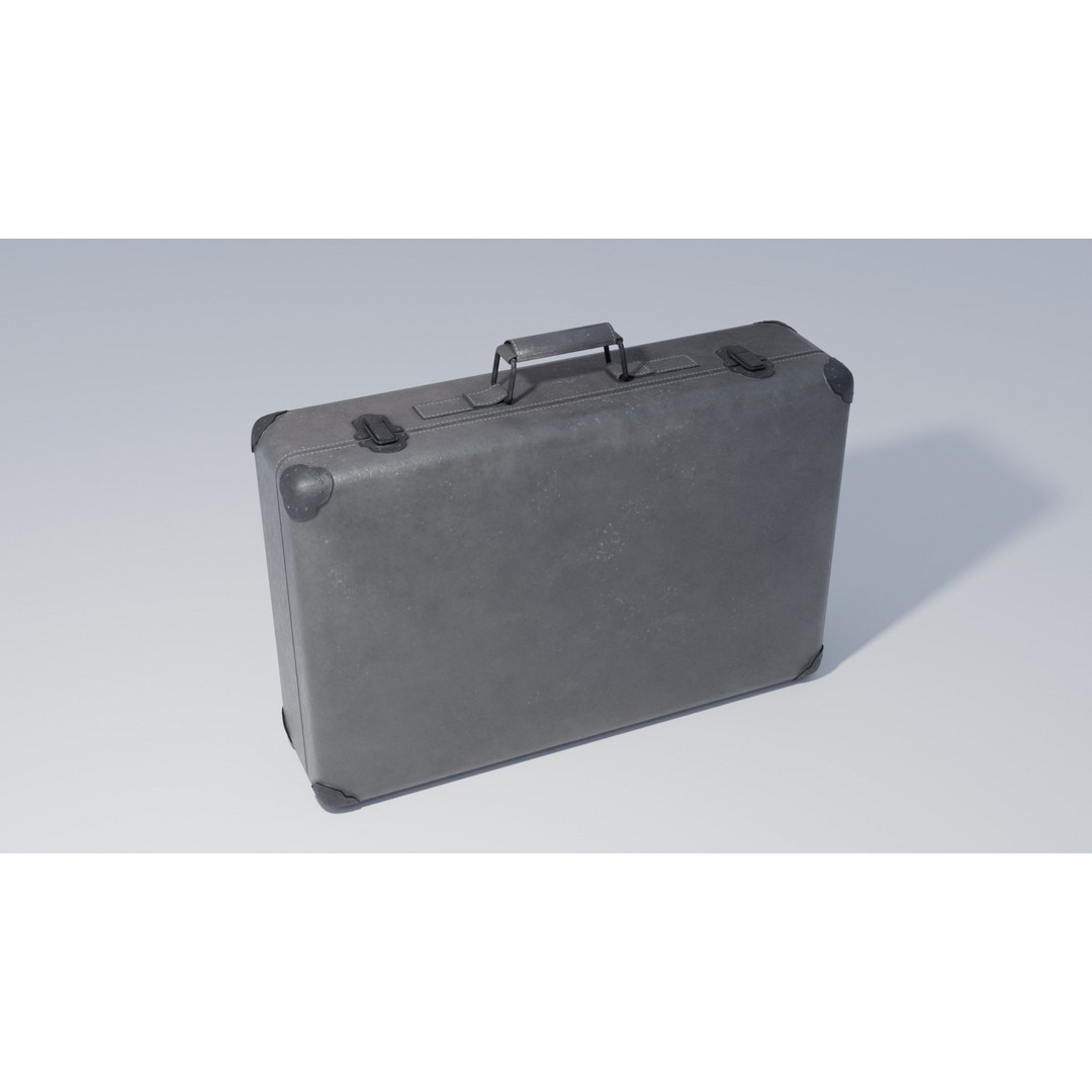 Travel Suitcase 3D Model – Low Poly PBR Asset with Textures - View 10