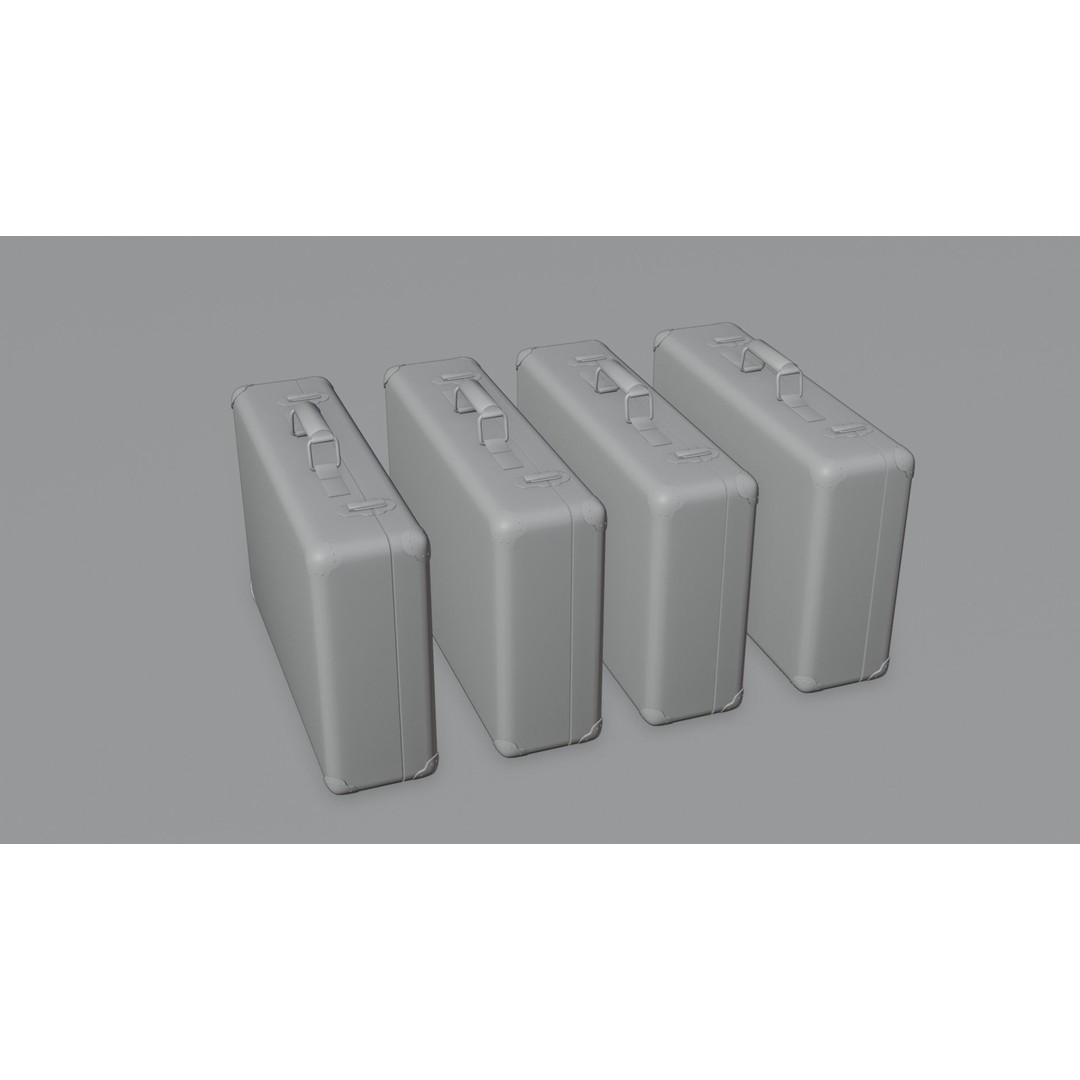 Travel Suitcase 3D Model – Low Poly PBR Asset with Textures - View 5