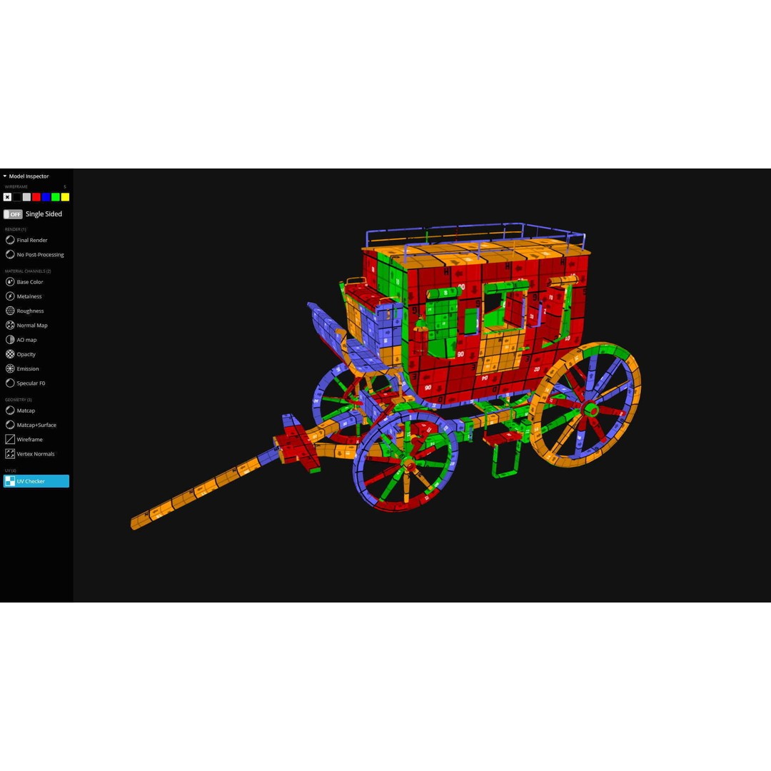 Stagecoach 3D Model – Low Poly Game Ready Asset, FBX, OBJ, Blender