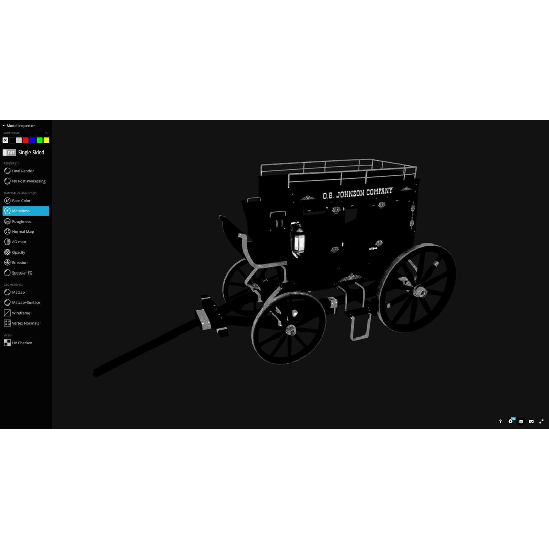 Stagecoach 3D Model – Low Poly Game Ready Asset, FBX, OBJ, Blender - View 12