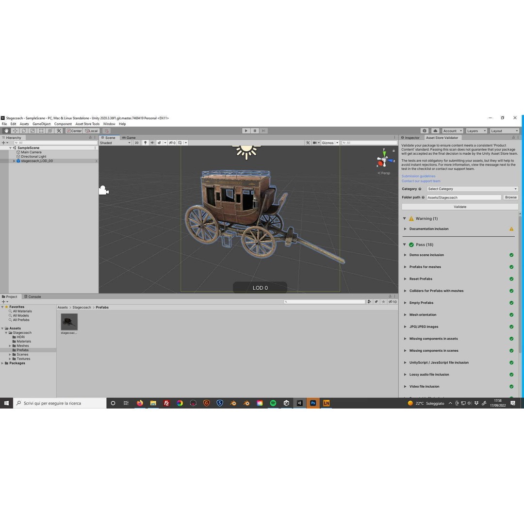 Stagecoach 3D Model – Low Poly Game Ready Asset, FBX, OBJ, Blender - View 3