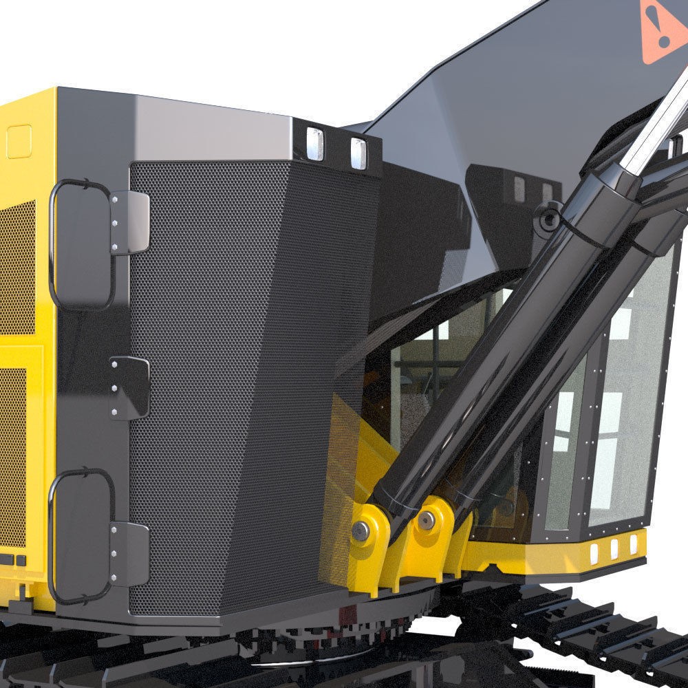Tracked Feller Buncher Cat 551 3D Model – High Poly Industrial Vehicle, FBX - View 13