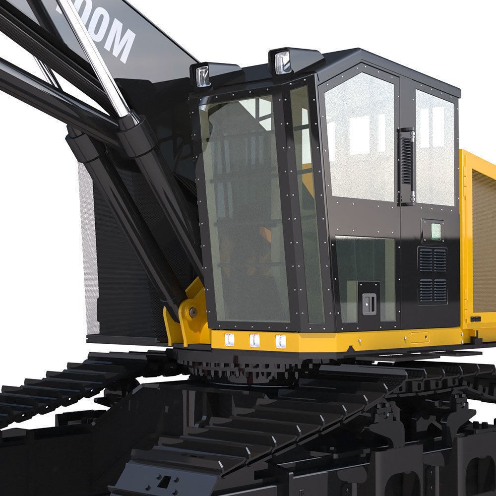 Tracked Feller Buncher Cat 551 3D Model – High Poly Industrial Vehicle, FBX - View 9