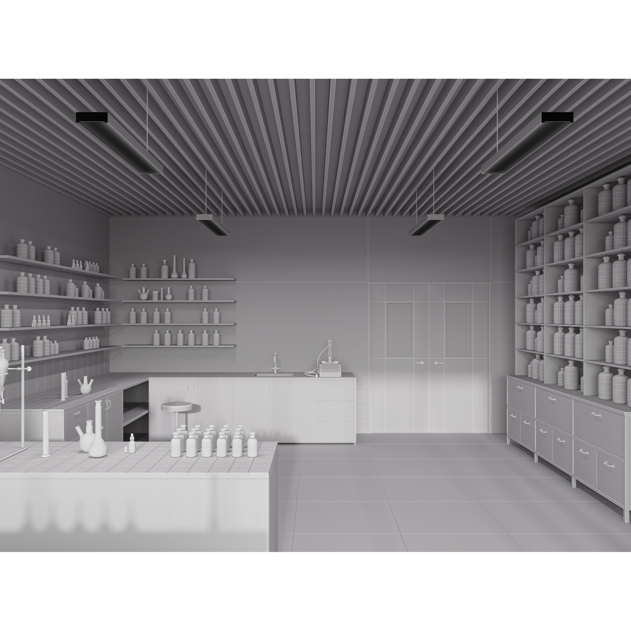 Perfume Laboratory - Game-Ready 3D Model