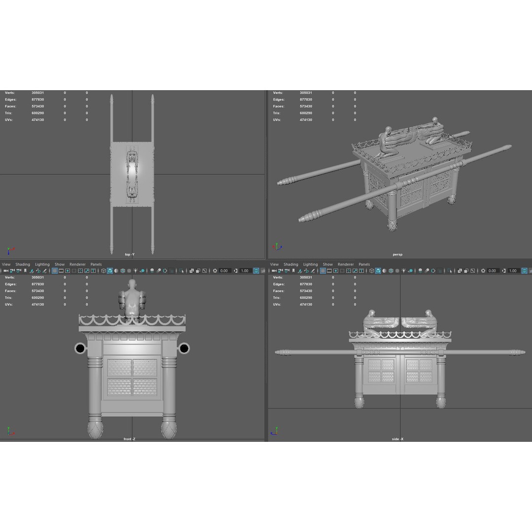 Ark of the Covenant 3D Model – High-Quality Historical Asset, PBR - View 10