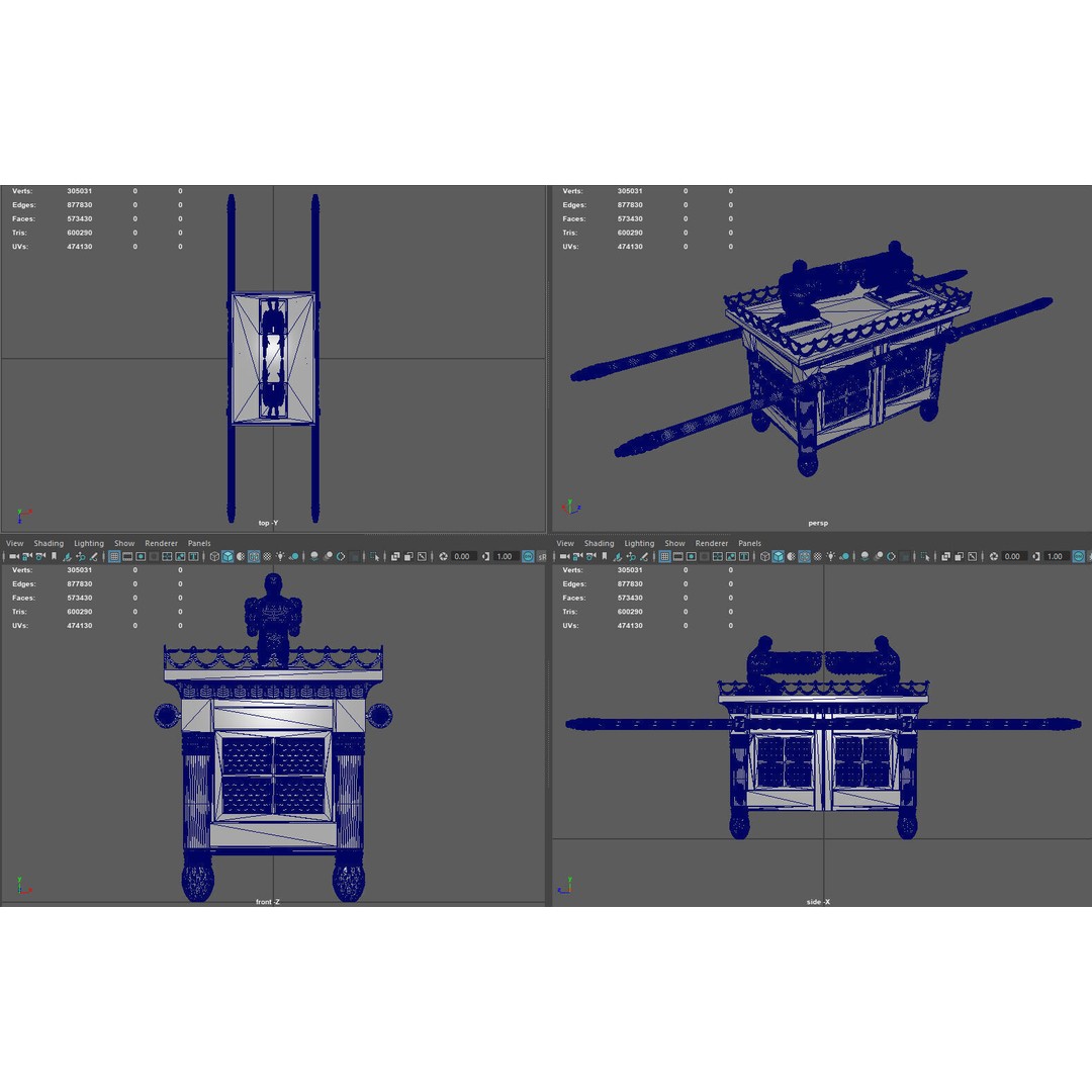Ark of the Covenant 3D Model – High-Quality Historical Asset, PBR - View 11