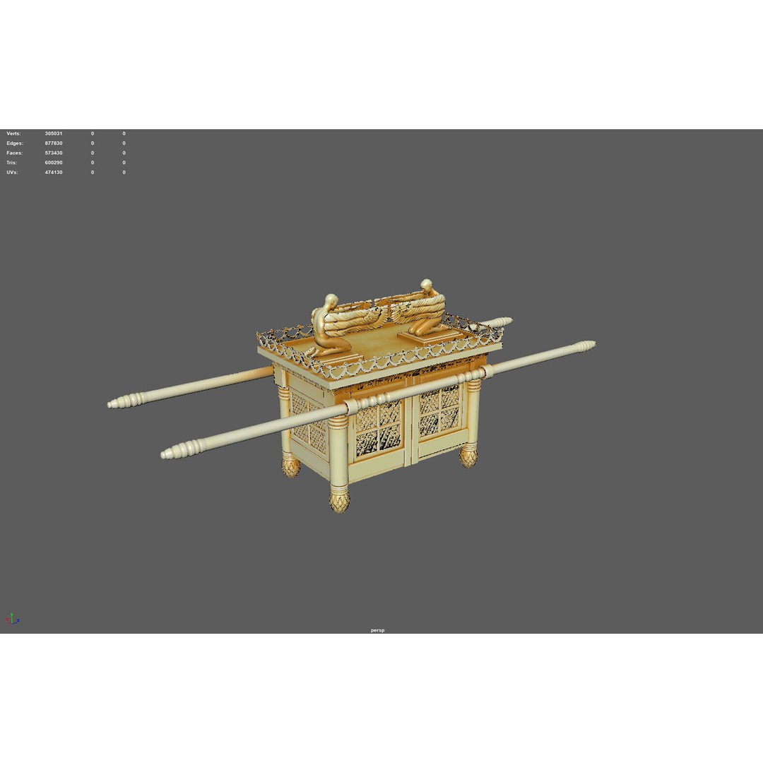Ark of the Covenant 3D Model – High-Quality Historical Asset, PBR - View 6