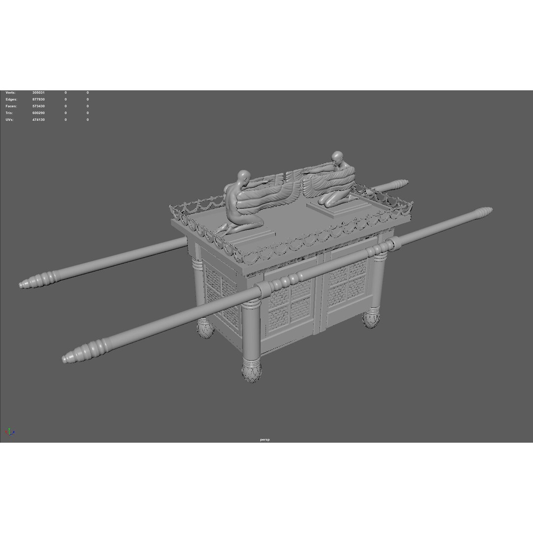 Ark of the Covenant 3D Model – High-Quality Historical Asset, PBR - View 7