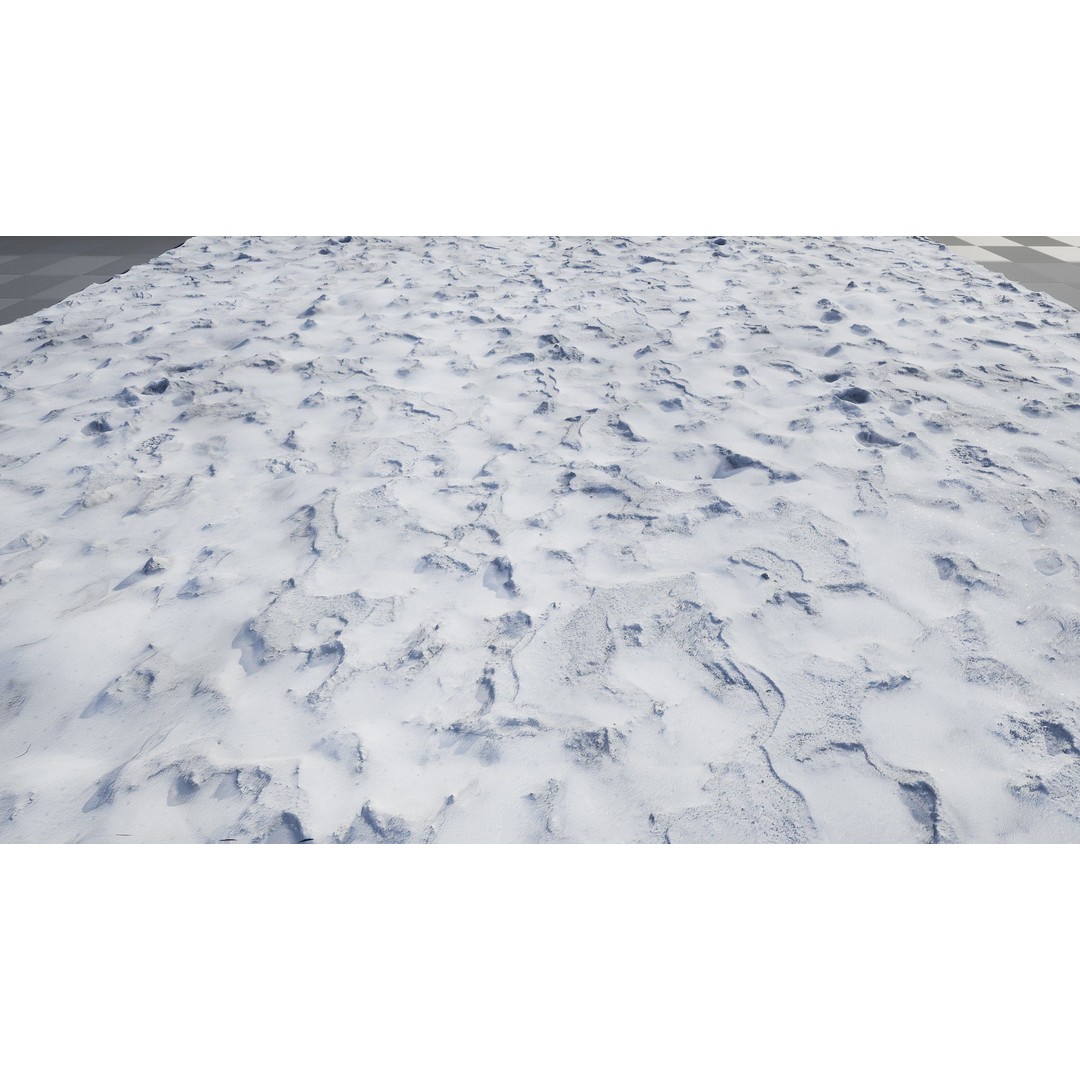 Snow Area Materials 3D Model – Low Poly PBR Textures, UE Compatible