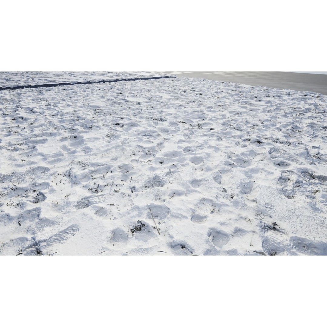 Snow Area Materials 3D Model – Low Poly PBR Textures, UE Compatible - View 13