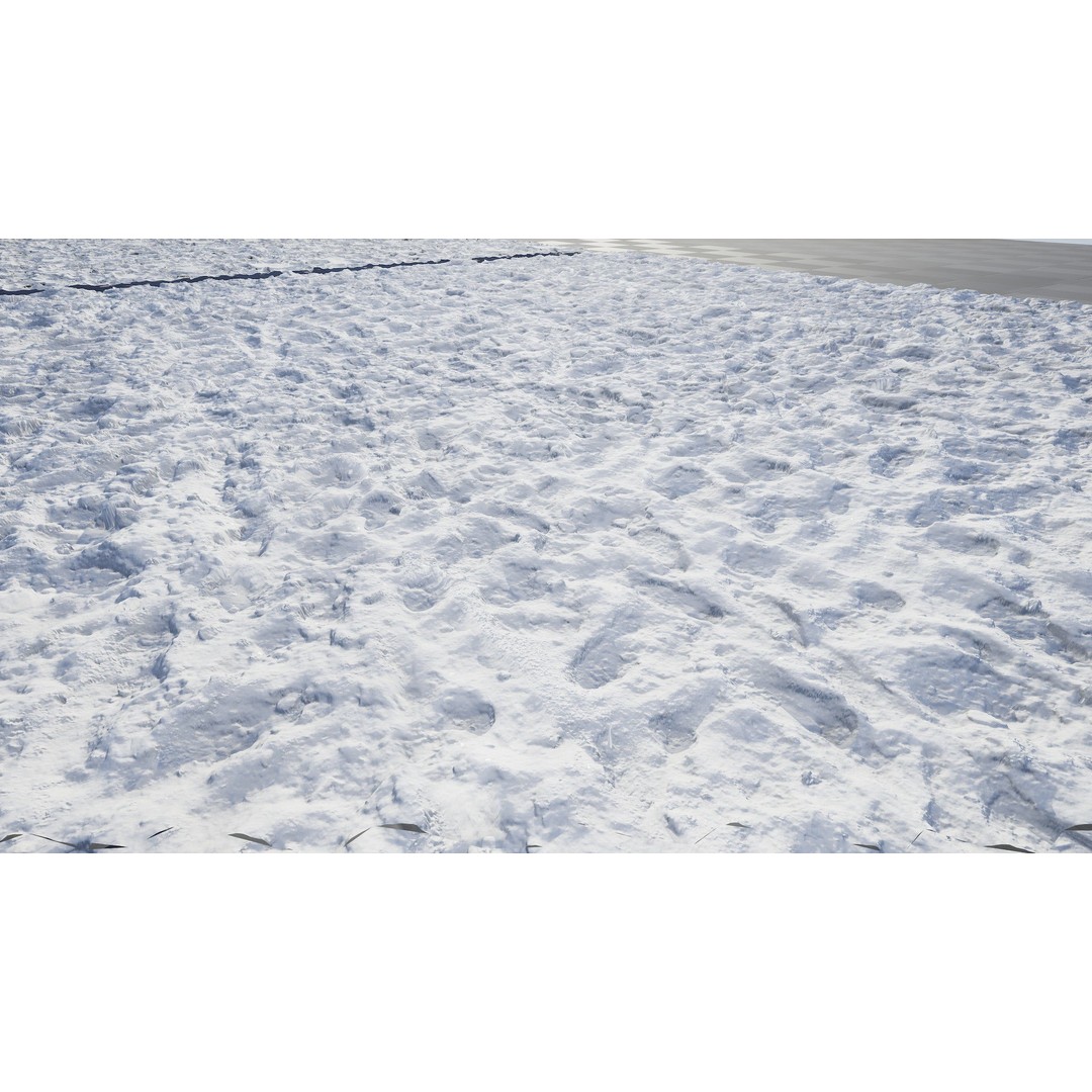 Snow Area Materials 3D Model – Low Poly PBR Textures, UE Compatible - View 14