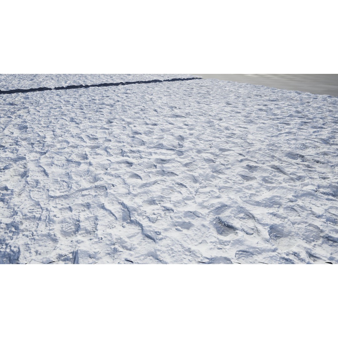 Snow Area Materials 3D Model – Low Poly PBR Textures, UE Compatible - View 15