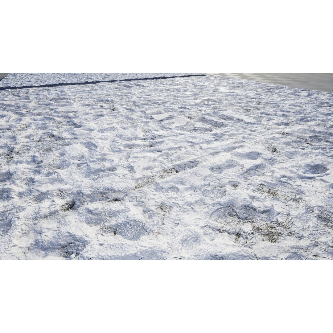 Snow Area Materials 3D Model – Low Poly PBR Textures, UE Compatible - View 16