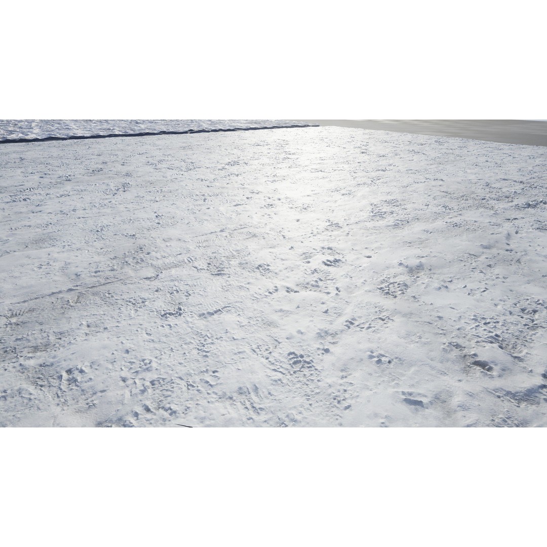 Snow Area Materials 3D Model – Low Poly PBR Textures, UE Compatible - View 17