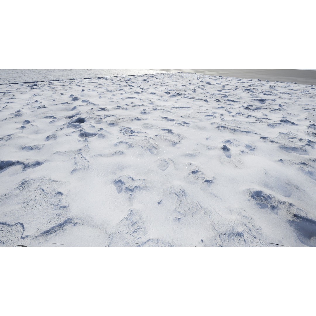 Snow Area Materials 3D Model – Low Poly PBR Textures, UE Compatible - View 18