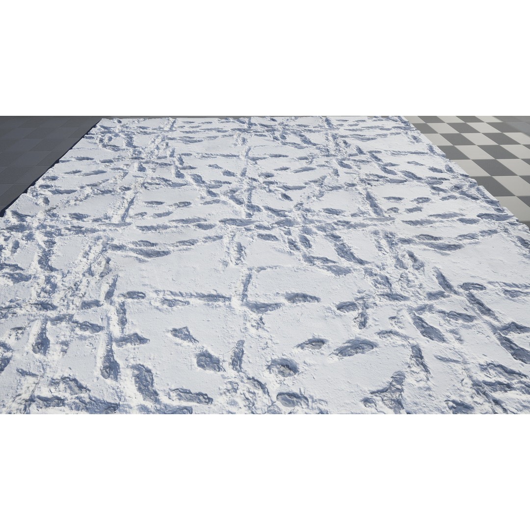 Snow Area Materials 3D Model – Low Poly PBR Textures, UE Compatible - View 19