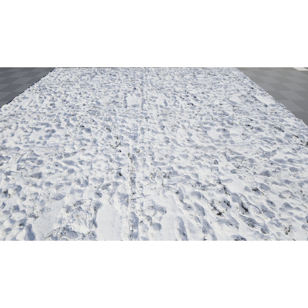 Snow Area Materials 3D Model – Low Poly PBR Textures, UE Compatible - View 20