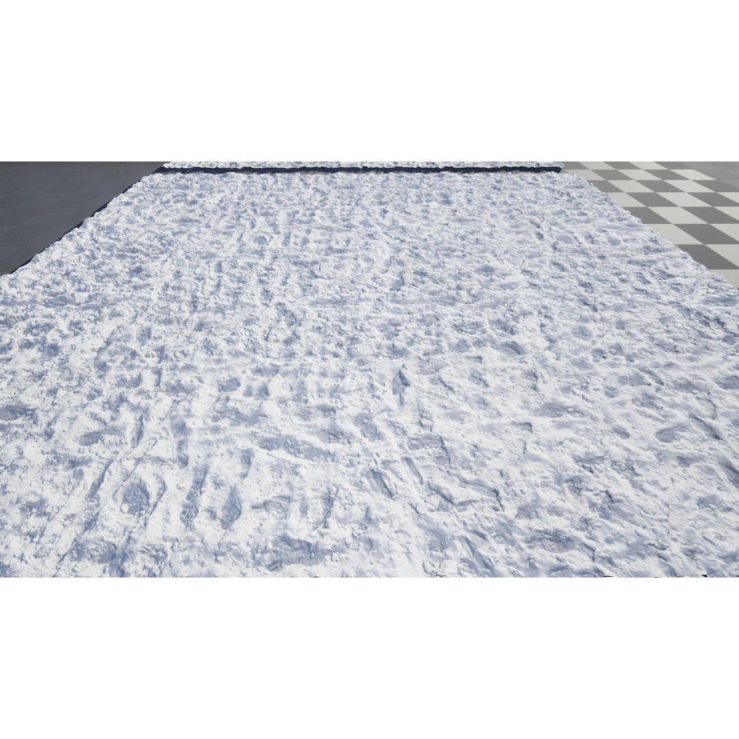 Snow Area Materials 3D Model – Low Poly PBR Textures, UE Compatible - View 21