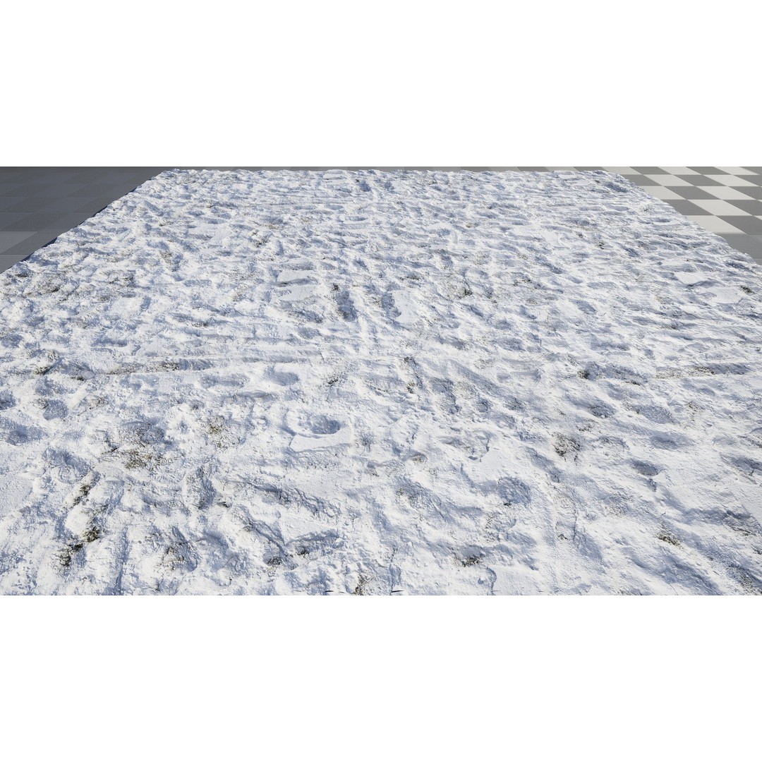 Snow Area Materials 3D Model – Low Poly PBR Textures, UE Compatible - View 23