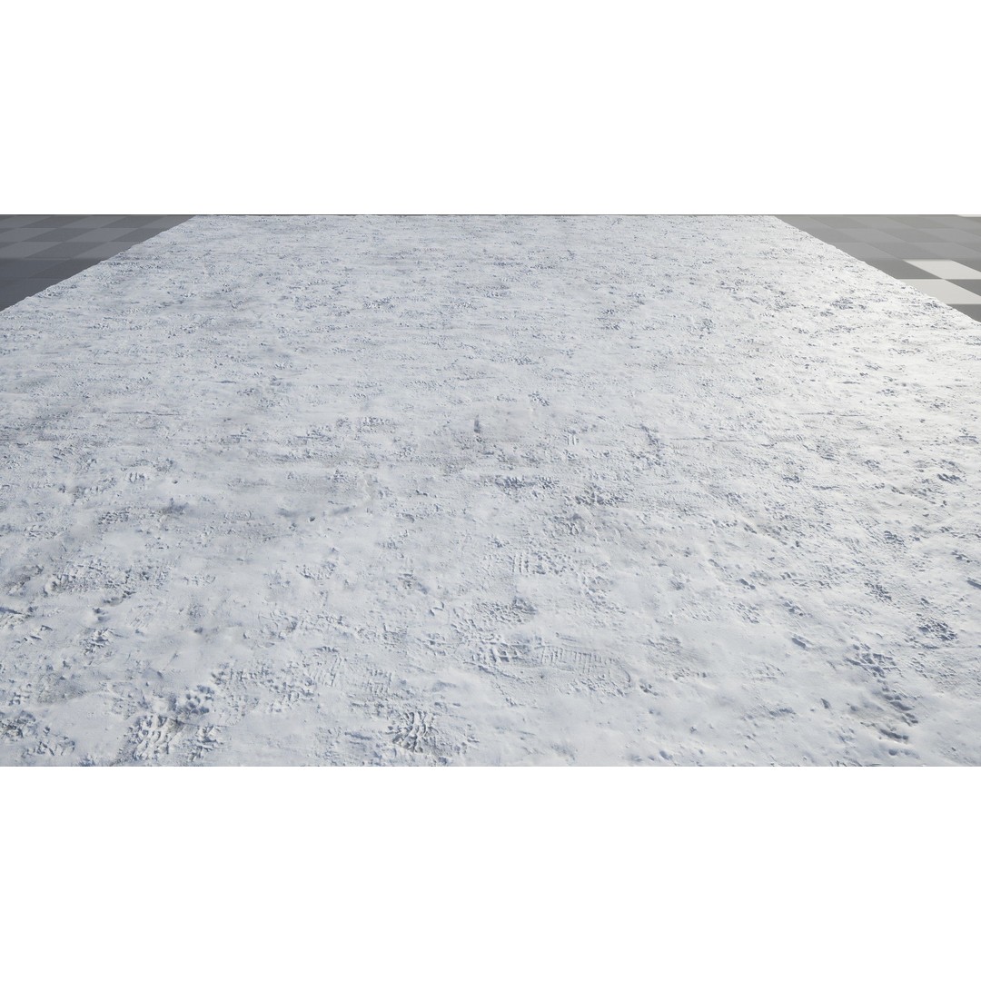 Snow Area Materials 3D Model – Low Poly PBR Textures, UE Compatible - View 24